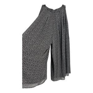 Wayward Fancies Eshakti Pleated Wide Leg Pants Black Women's 1X-16W Palazzo Boho